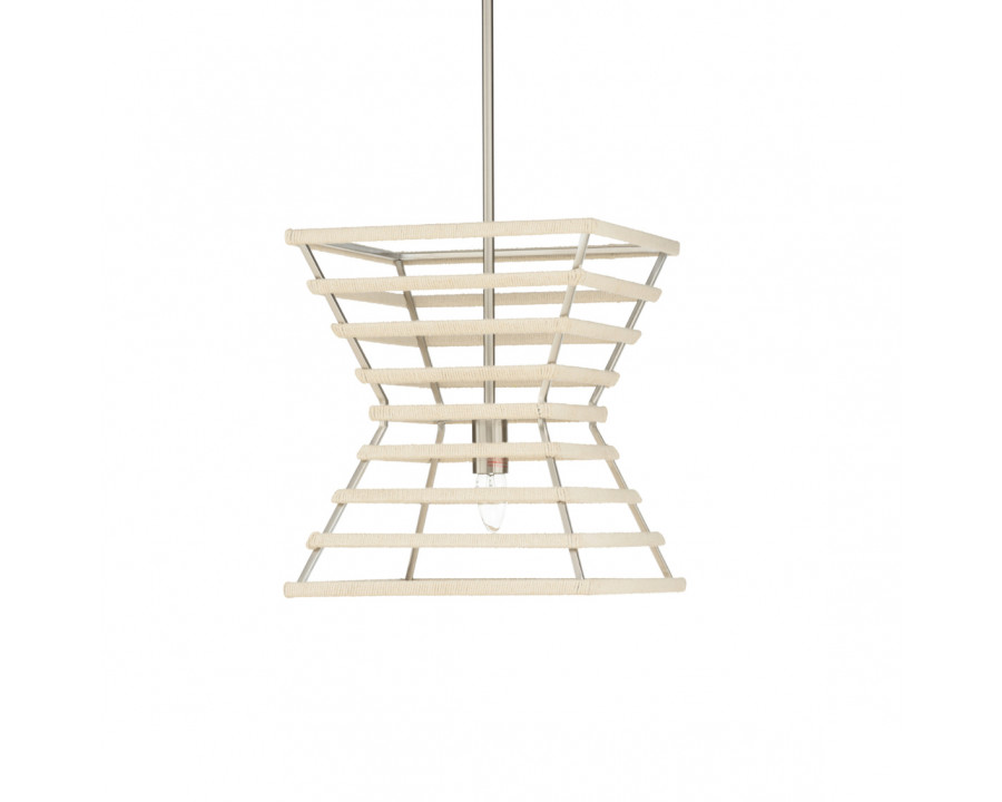 Chelsea House - Rope Pendant in Brushed Nickel/Natural