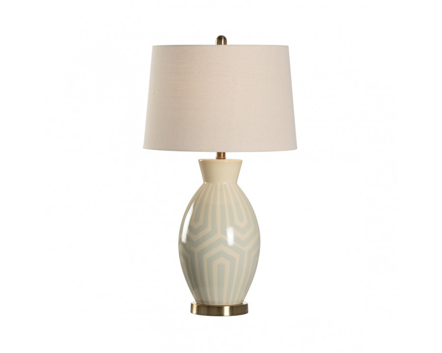 Chelsea House - Azriel Table Lamp in Cream/Light Blue