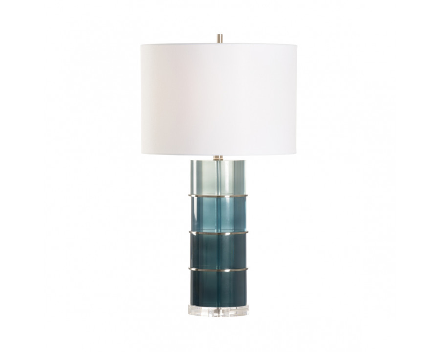 Chelsea House Fade Lamp - Blue Ombre/Nickel