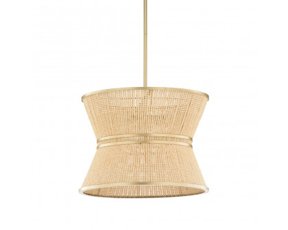 Chelsea House - Lima Pendant in Matte Gold/Natural