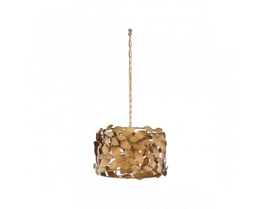 Chelsea House - Ficus Round Chandelier in Antique Gold