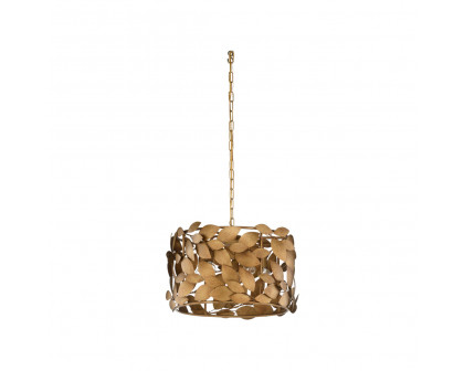 Chelsea House - Ficus Round Chandelier in Antique Gold