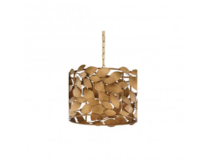 Chelsea House - Ficus Round Chandelier in Antique Gold