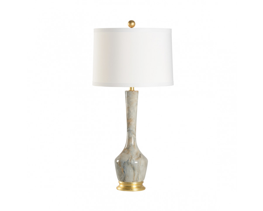 Chelsea House - Menti Table Lamp in Blue/Green Swirl