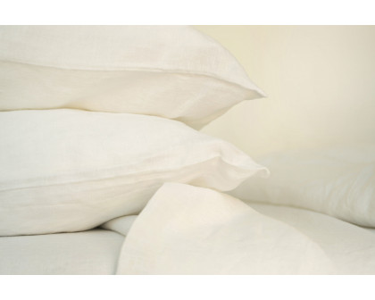 Clementine Threads Linen King Pillowcase Set - Ivory08