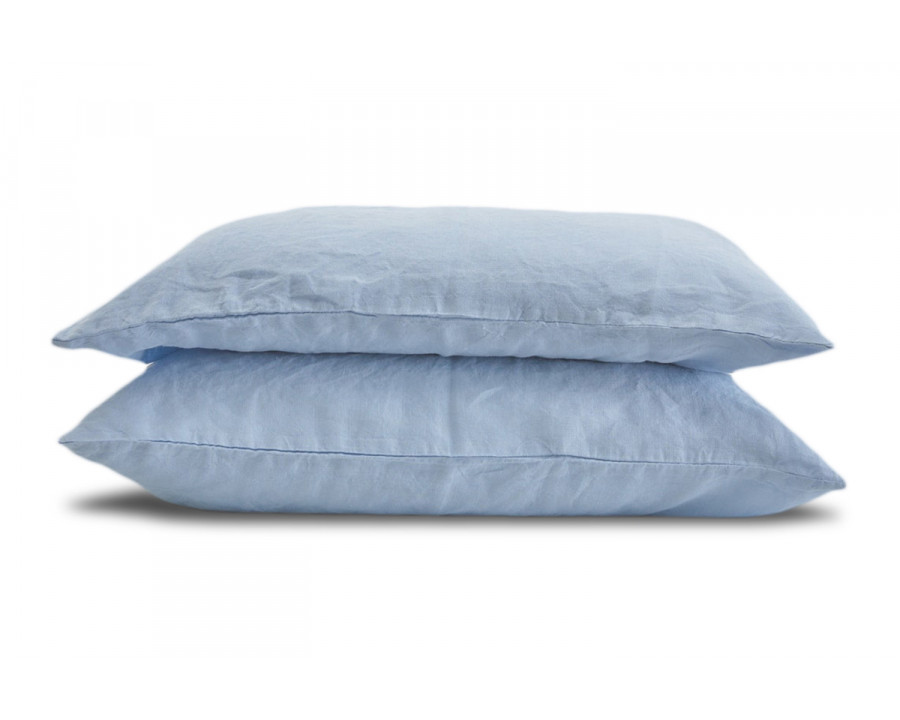 Clementine Threads Linen King Pillowcase Set - Glacier05