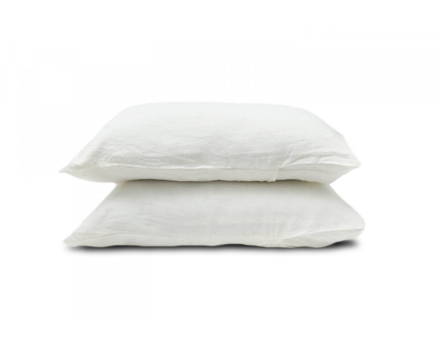 Clementine Threads Linen King Pillowcase Set - Ivory08