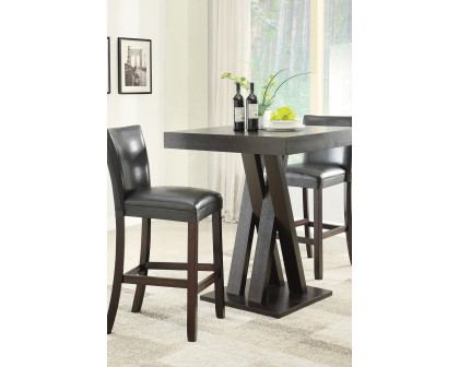 Coaster - Upholstered Bar Stools (Set Of 2) in Black/Cappuccino