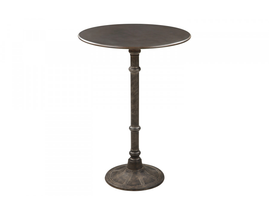 Coaster - Round Bar Table in Dark Russet/Antique Bronze