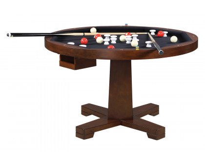 Coaster - Marietta Round Wooden Game Table in Tobacco