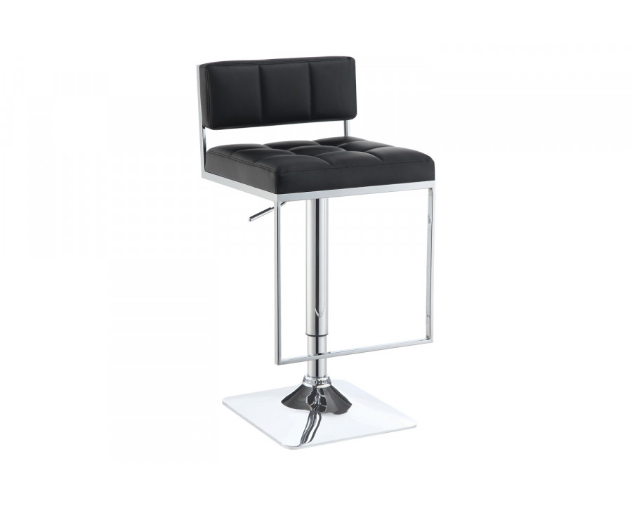 Coaster Adjustable Bar Stool - Chrome/Black