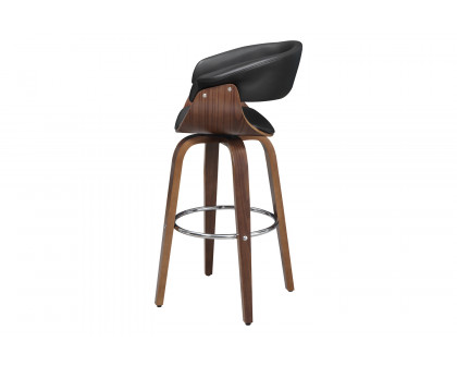 Coaster Upholstered Swivel Bar Stool - Walnut/Black