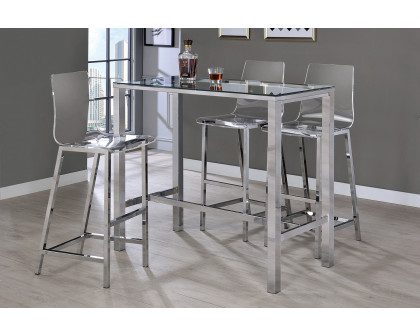 Coaster - Bar Stools (Set Of 2) in Chrome/Clear Acrylic