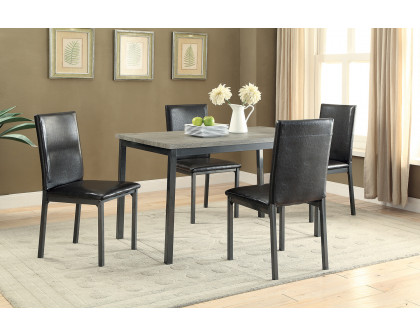 Coaster - Garza Rectangular Dining Table in Black