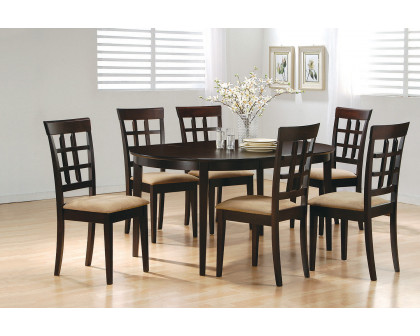 Coaster - Gabriel Oval Dining Table in Cappuccino