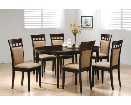 Coaster - Gabriel Oval Dining Table in Cappuccino