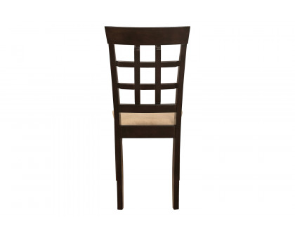 Coaster - Gabriel Lattice Back Side Chairs (Set Of 2) in Cappuccino/Tan