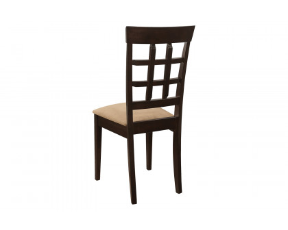 Coaster - Gabriel Lattice Back Side Chairs (Set Of 2) in Cappuccino/Tan