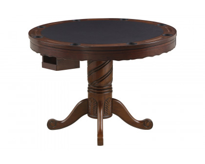 Coaster - Turk 3-In-1 Round Pedestal Game Table in Tobacco