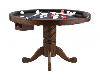 Coaster - Turk 3-In-1 Round Pedestal Game Table in Tobacco