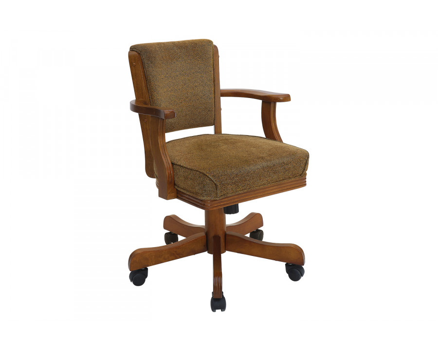 Coaster - Mitchell Upholstered Game Chair in Olive-Brown/Amber