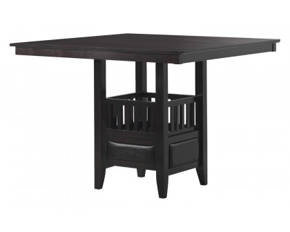 Coaster - Jaden Square Counter Height Table With Storage in Espresso