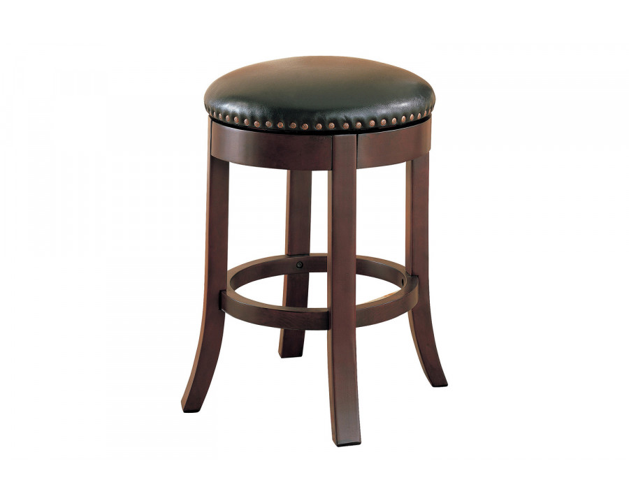 Coaster - Swivel Counter Height Stools With Upholstered Seat (Set Of 2) in Brown