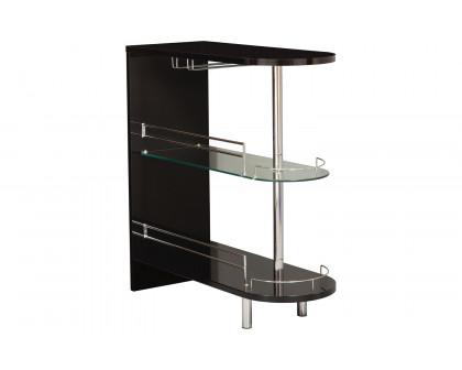 Coaster 3-Tier Bar Table - Black/Clear