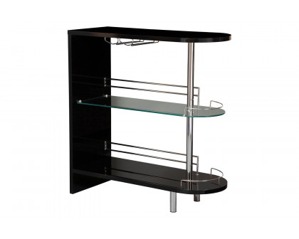 Coaster 3-Tier Bar Table - Black/Clear