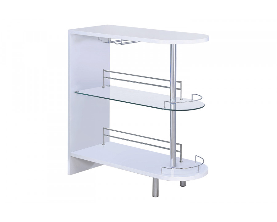 Coaster 3-Tier Bar Table - White/Clear