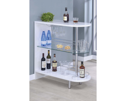 Coaster 3-Tier Bar Table - White/Clear