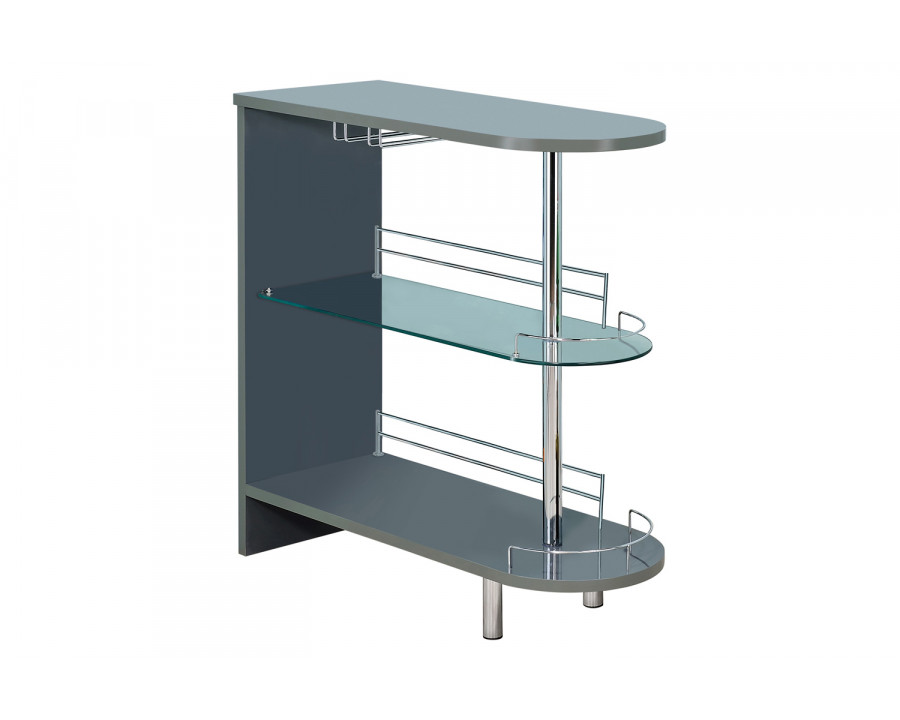 Coaster 3-Tier Bar Table - Gray/Clear