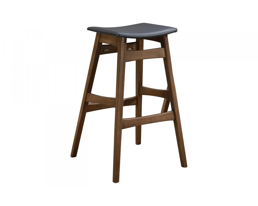 Coaster - Tapered Legs Bar Stools (Set Of 2) in Dark Gray/Walnut