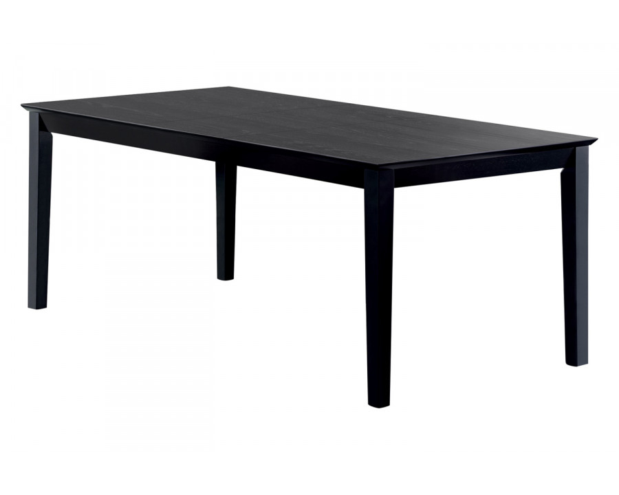 Coaster - Louise Rectangular Dining Table With Extension Leaf in Black