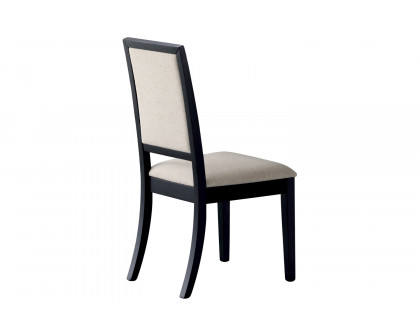 Coaster - Louise Upholstered Dining Side Chairs (Set Of 2) in Black/Cream