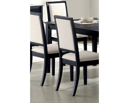 Coaster - Louise Upholstered Dining Side Chairs (Set Of 2) in Black/Cream