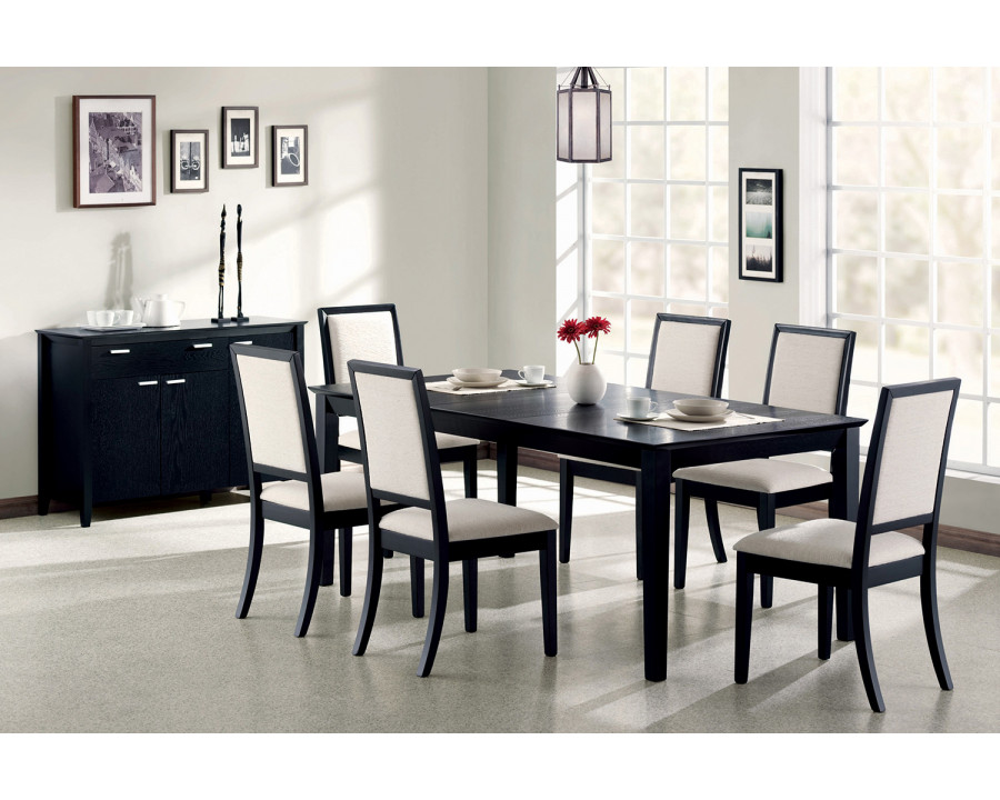 Coaster - Louise Upholstered Dining Side Chairs (Set Of 2) in Black/Cream