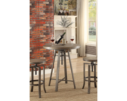 Coaster - Adjustable Swivel Bar Table in Brushed Nutmeg