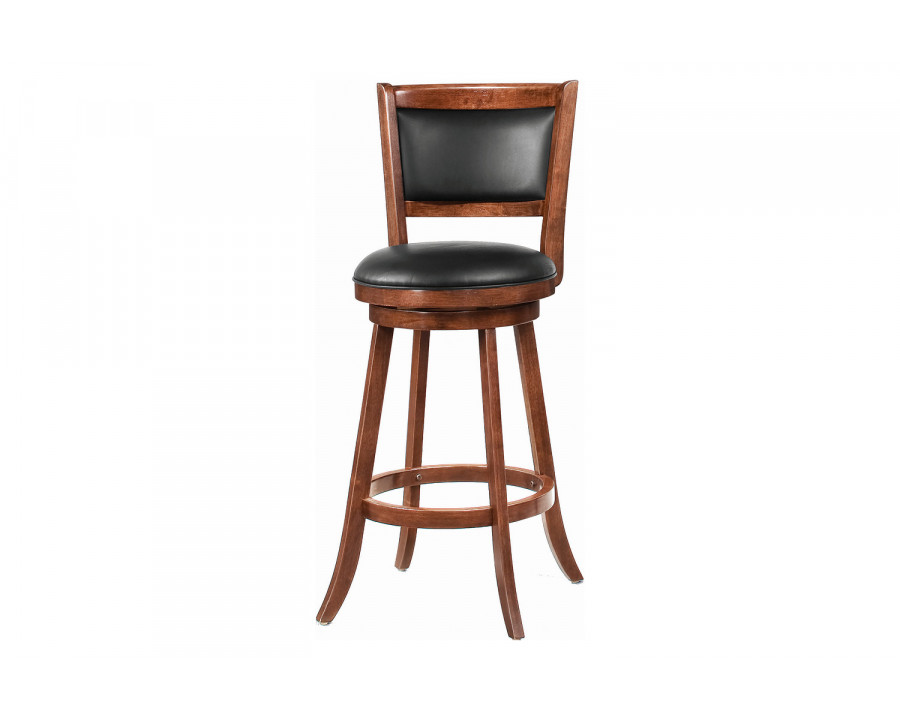 Coaster - Upholstered Swivel Bar Stools (Set Of 2) in Chestnut/Black