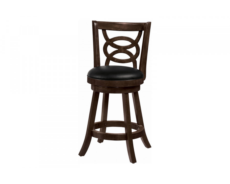 Coaster - Swivel Counter Height Stools With Upholstered Seat (Set Of 2) in Cappuccino