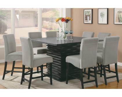 Coaster - Stanton Upholstered Counter Height Chairs (Set Of 2) in Gray/Black