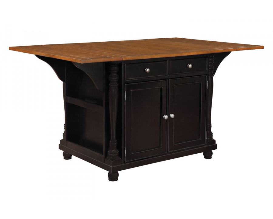 Coaster - Slater 2-Drawer Kitchen Island with Drop Leaves