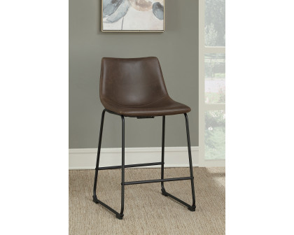 Coaster - Armless Counter Height Stools (Set Of 2) in Brown/Black