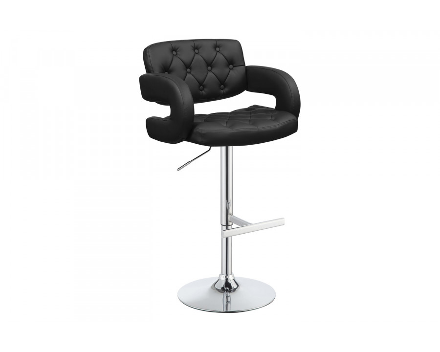 Coaster 29" Adjustable Height Bar Stool - Black/Chrome