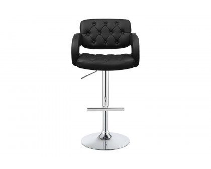 Coaster 29" Adjustable Height Bar Stool - Black/Chrome