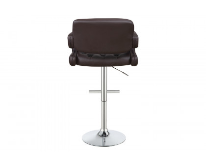 Coaster 29" Adjustable Height Bar Stool - Chrome/Brown