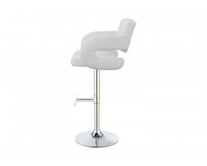 Coaster 29" Adjustable Height Bar Stool - Chrome/White