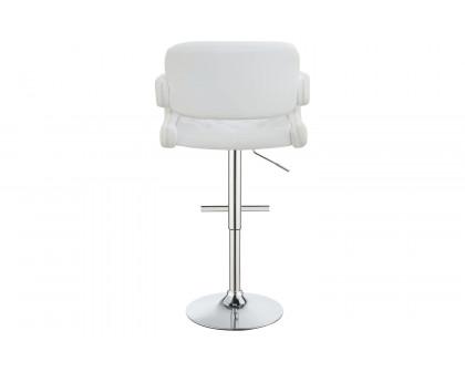 Coaster 29" Adjustable Height Bar Stool - Chrome/White