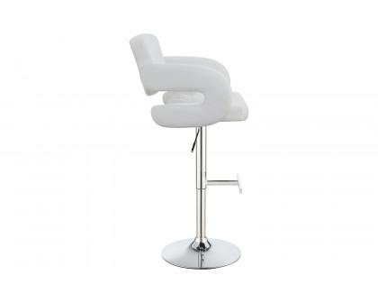 Coaster 29" Adjustable Height Bar Stool - Chrome/White