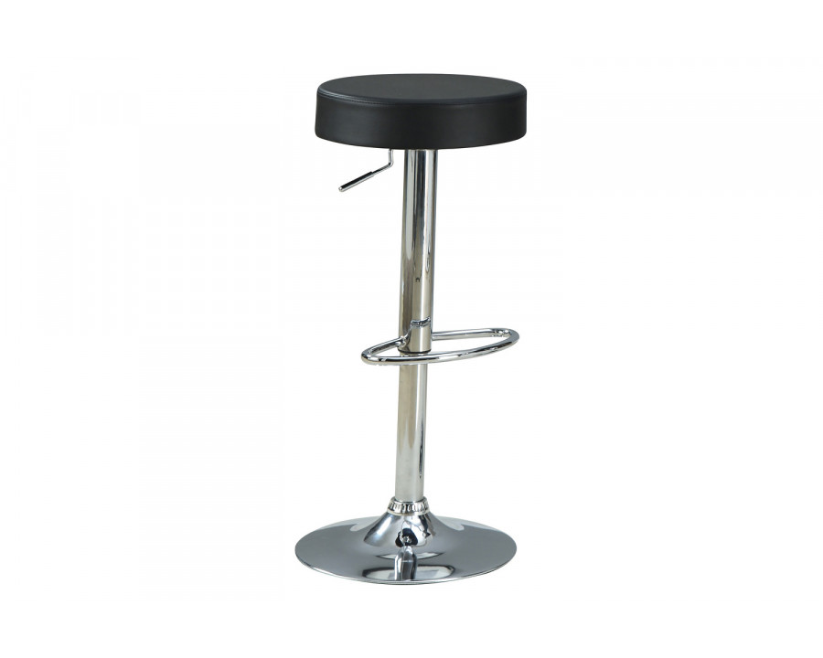 Coaster - 29" Adjustable Bar Stool in Chrome/Black